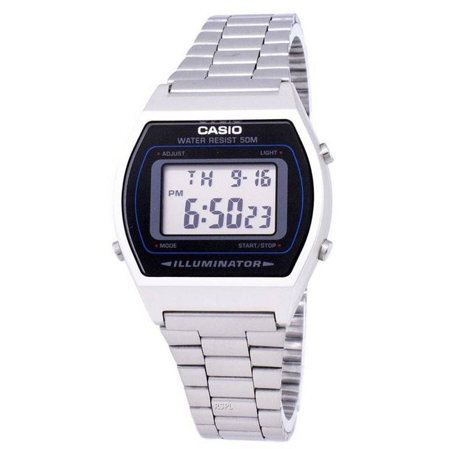 Casio Digital Quartz Stainless Steel Illuminator B640WD-1AVDF B640WD-1AV Mens Watch
