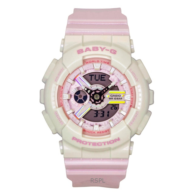 Casio Baby-G Analog Digital Resin Strap Pink Dial Quartz BA-110PD-4A 100M Women's Watch