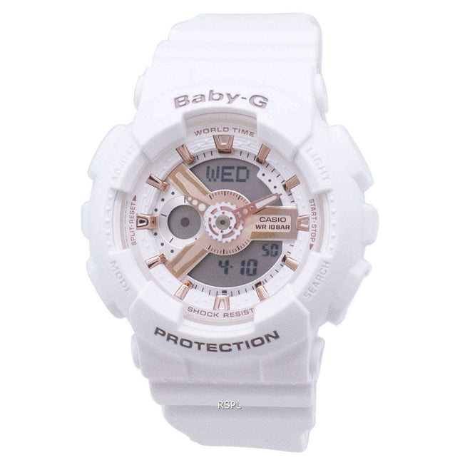 Casio Baby-G BA-110RG-7A BA110RG-7A World Time Shock Resistant Women's Watch