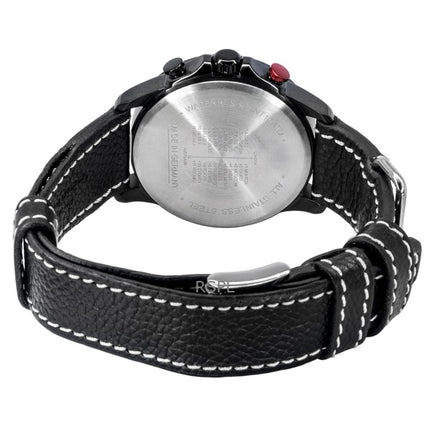 Bauhaus Aviation Chronograph Leather Strap Brown Dial Quartz 28861 100M Men's Watch