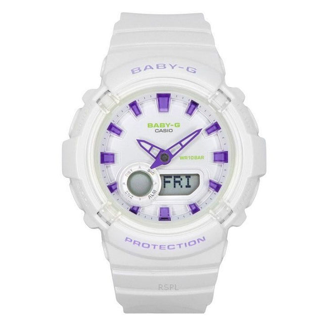 Casio Baby-G Analog Digital Resin Strap White Dial Quartz BGA-280DN-7A 100M Women's Watch