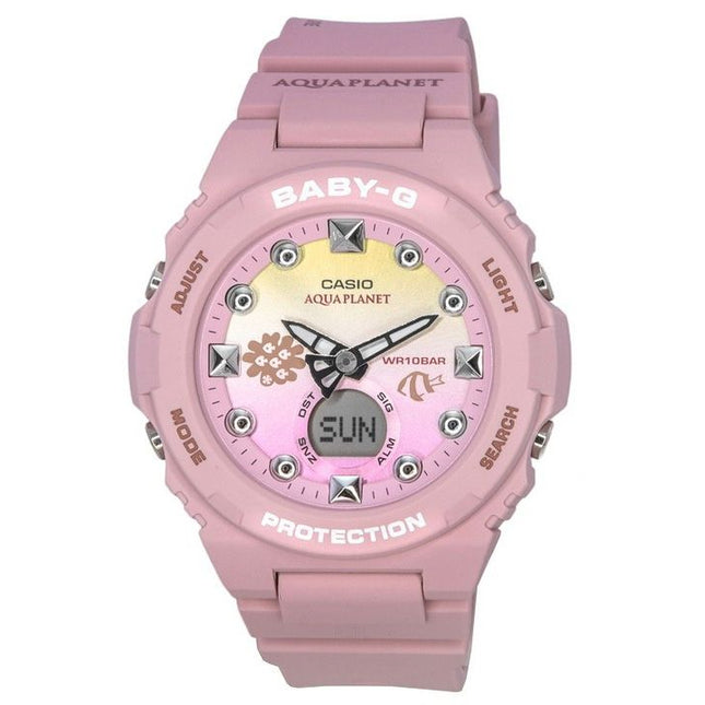 Casio Baby-G Aquaplanet Limited Edition Analog Digital Multicolor Dial Quartz BGA-320AQ-4A BGA320AQ-4 100M Women's Watch