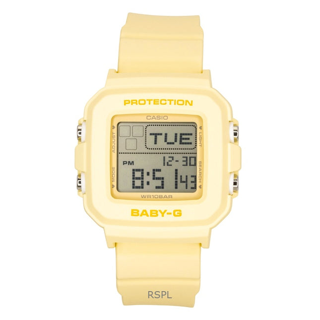 Casio Baby-G Digital Yellow Resin Strap Quartz BGD-10KH-9 100M Women's Watch