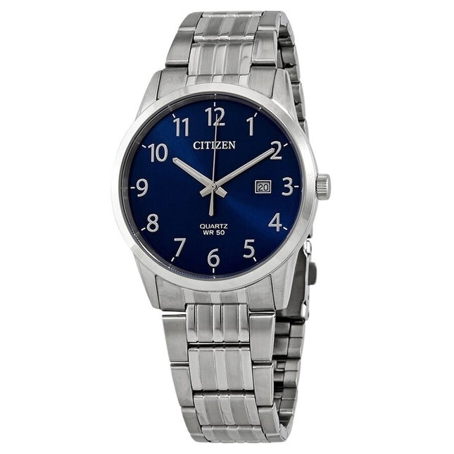 Citizen Stainless Steel Blue Dial Quartz BI5000-52L Mens Watch