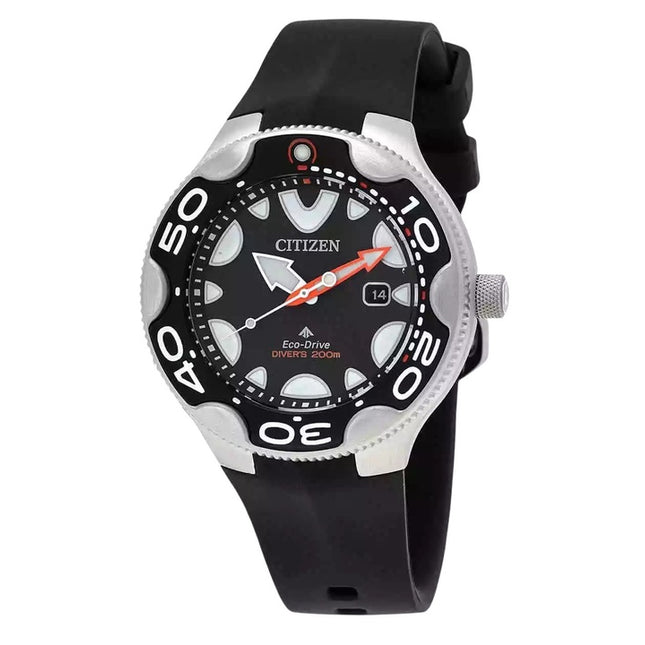 Citizen Promaster Dive Polyurethane Strap Black Dial Eco-Drive BN0230-04E 200M Mens Watch