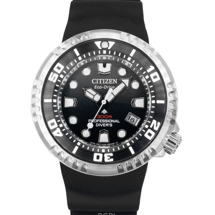 Citizen Promaster Rubber Strap Black Dial Eco-Drive Diver's BN1024-01E 300M Men's Watch