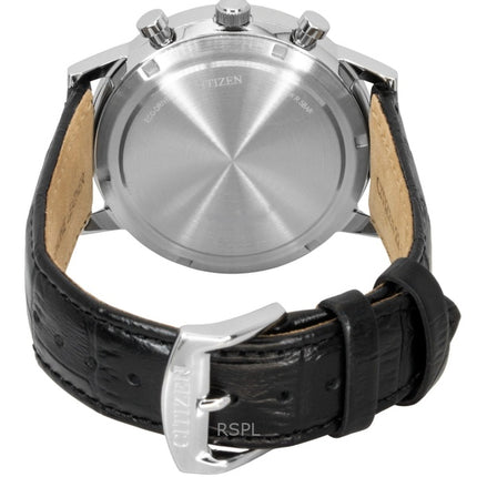 Citizen Eco-Drive Chronograph Leather Strap White Dial CA4630-02A Men's Watch