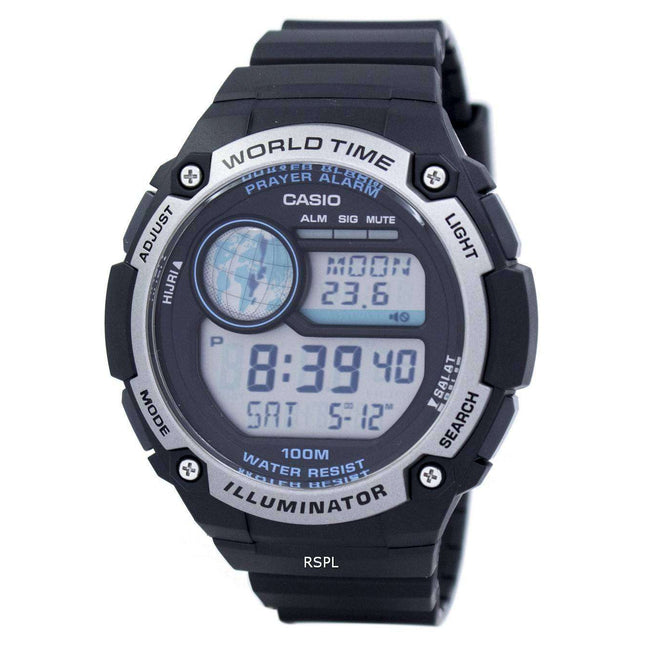 Casio Youth Illuminator World Time Digital CPA-100-1AV CPA100-1AV Men's Watch