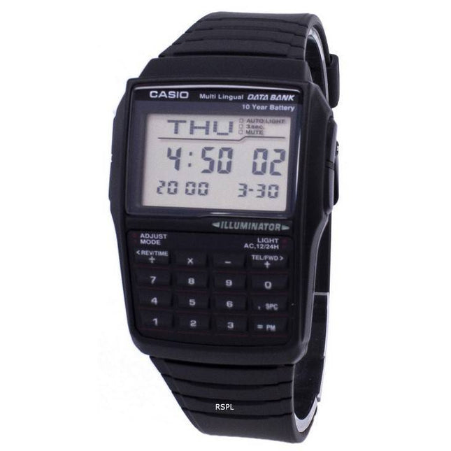 Casio Digital Data Bank 5 Alarm Multi-Lingual DBC-32-1ADF DBC-32-1A Mens Watch