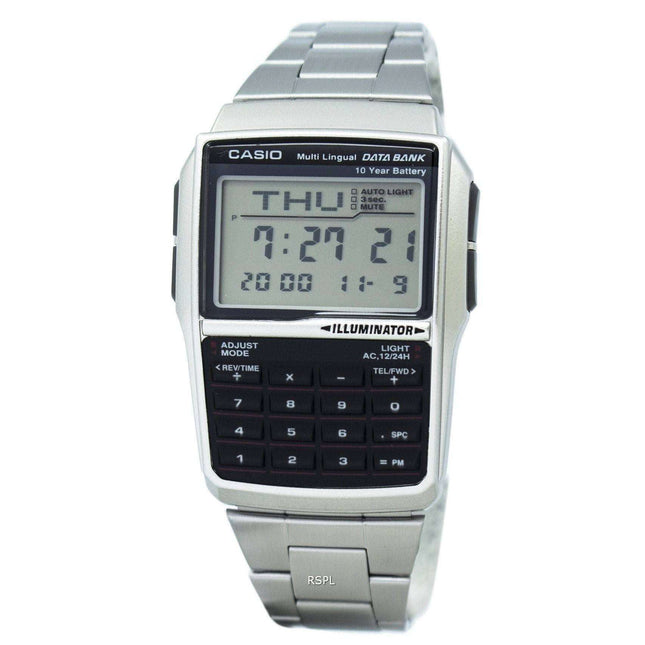 Casio Youth Digital Data Bank 5 Alarm Multi-Lingual DBC-32D-1ADF DBC-32D-1 Mens Watch