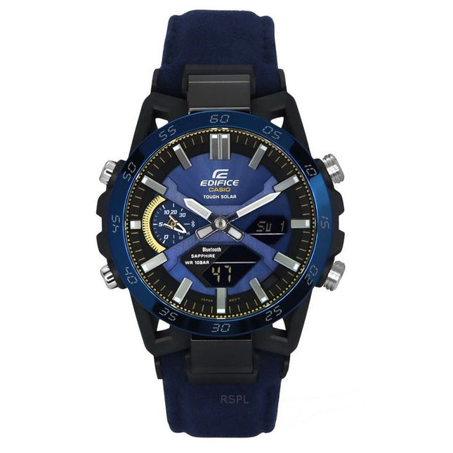 Casio Edifice Sospensione 50th Anniversary Limited Edition Blue Dial Tough Solar ECB-2000SS-2A 100M Men's Watch