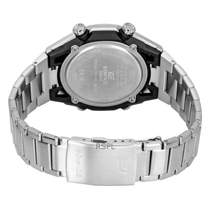 Casio Edifice Analog Digital Stainless Steel Blue Dial Solar ECB-2300D-2A 100M Men's Watch
