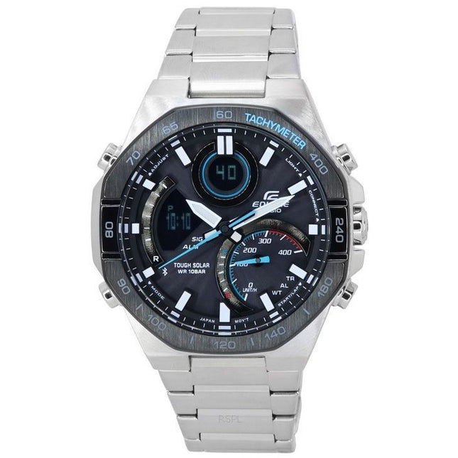Casio Edifice Mobile Link Analog Digital Grey Dial Solar ECB-950DB-1A 100M Men's Watch