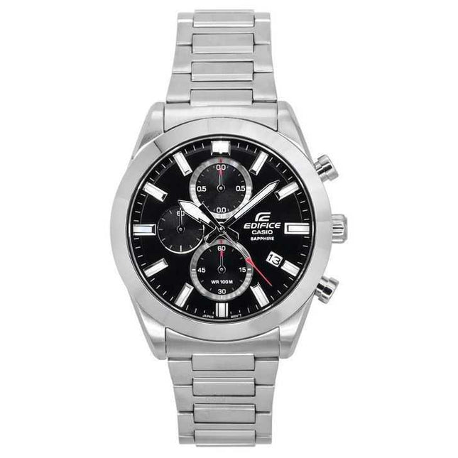 Casio Edifice Standard Chronograph Analog Black Dial Quartz EFB-710D-1A 100M Men's Watch
