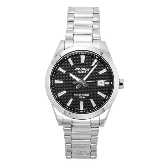 Casio Edifice Analog Stainless Steel Black Dial Quartz EFV-160D-1A 100M Men's Watch