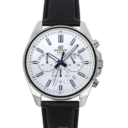 Casio Edifice Analog Standard Chronograph White Dial Quartz EFV-650L-7AV 100M Men's Watch