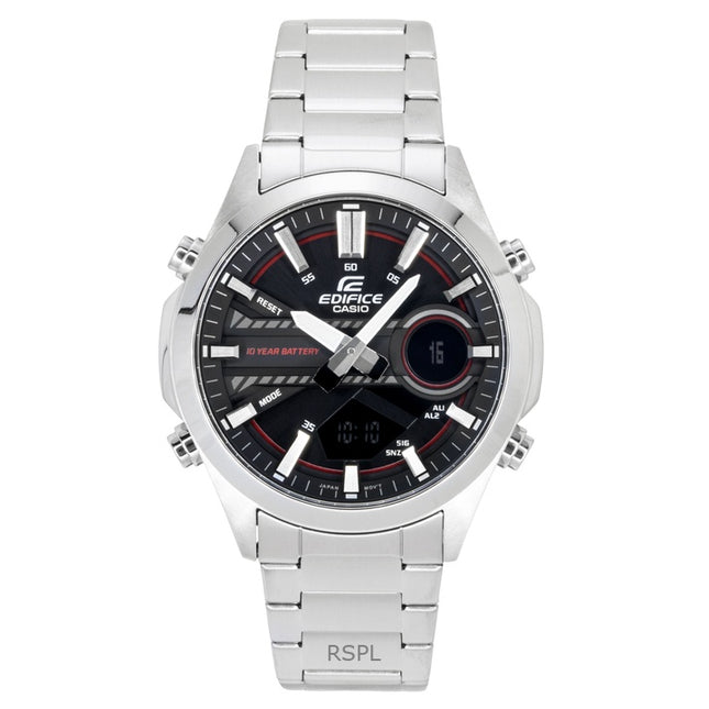 Casio Edifice Analog Digital Stainless Steel Black Dial Quartz EFV-C120D-1A4 100M Men's Watch