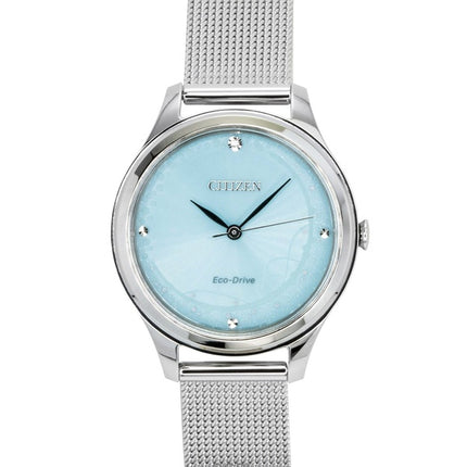 Citizen Eco-Drive Stainless Steel Mint Green Dial EM0501-89M Women's Watch
