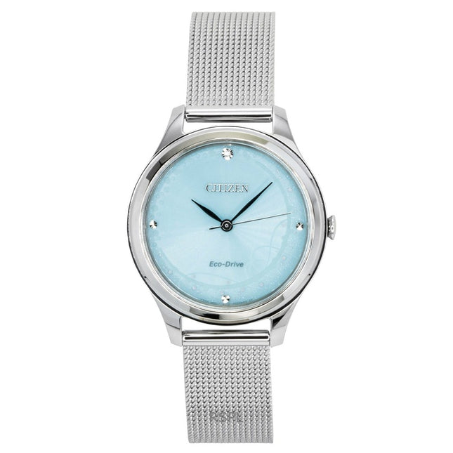 Citizen Eco-Drive Stainless Steel Mint Green Dial EM0501-89M Women's Watch