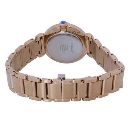 Citizen L Series Diamond Accent Rose Gold Stainless Steel Mother Of Pearl Dial Eco-Drive EM1073-85Y Women's Watch