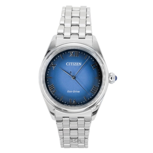 Citizen L Classic Stainless Steel Blue Dial Eco-Drive EM1140-80L Women's Watch