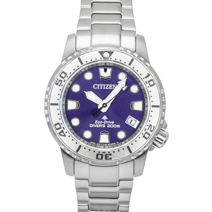 Citizen Promaster Dive Stainless Steel Purple Dial Eco-Drive Diver's EO2027-50X 200M Women's Watch