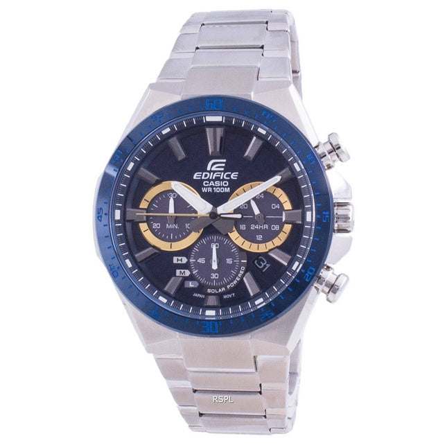 Casio Edifice Solar Powered Chronograph EQS-800BCD-2A EQS800BCD-2 100M Mens Watch