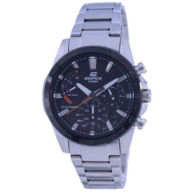 Casio Edifice Chronograph Analog Solar EQS-930DB-1A EQS930DB-1 100M Men's Watch