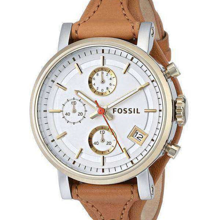 Fossil Original Boyfriend Chronograph Tan Leather Quartz ES3615 Women's Watch