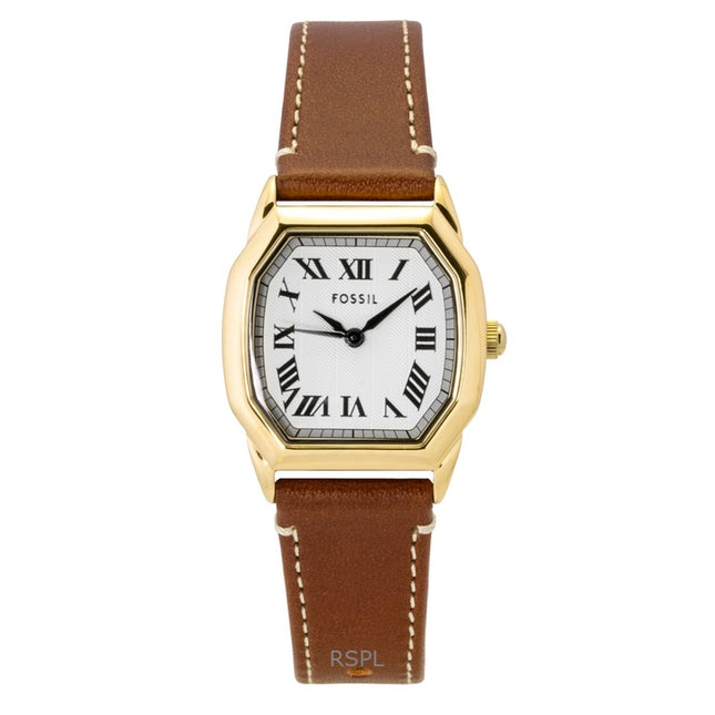 Fossil Harlow Leather Strap Beige Dial Quartz ES5364 Women's Watch