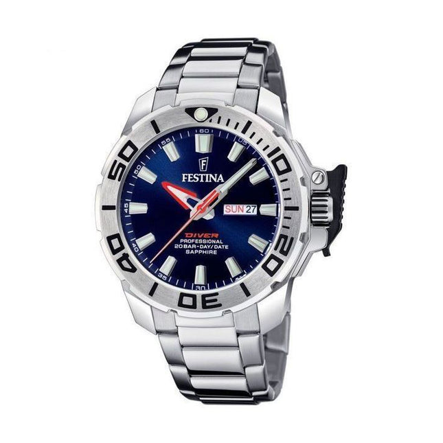 Festina Diver Stainless Steel Blue Dial Quartz F20665-1 200M Mens Watch