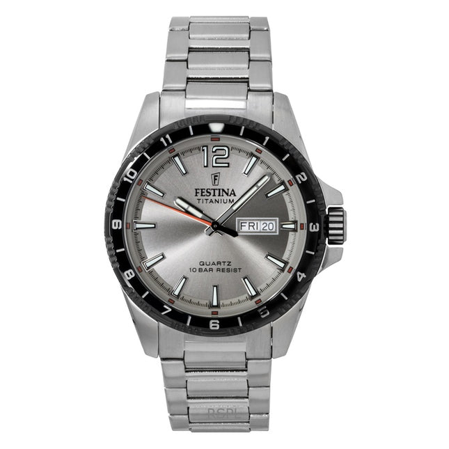 Festina Titanium Grey Dial Quartz F20698-1 100M Men's Watch