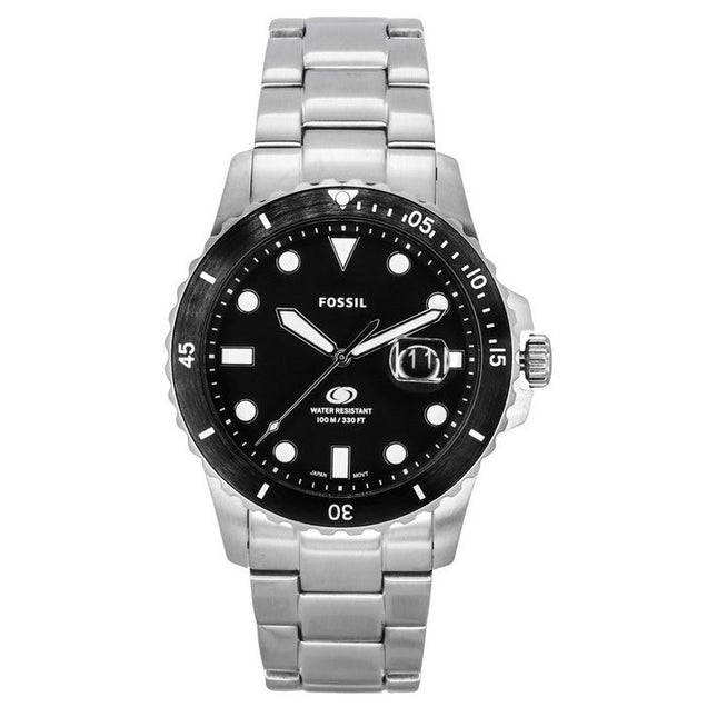 Fossil Blue Dive Stainless Steel Black Dial Quartz FS6032 100M Men's Watch