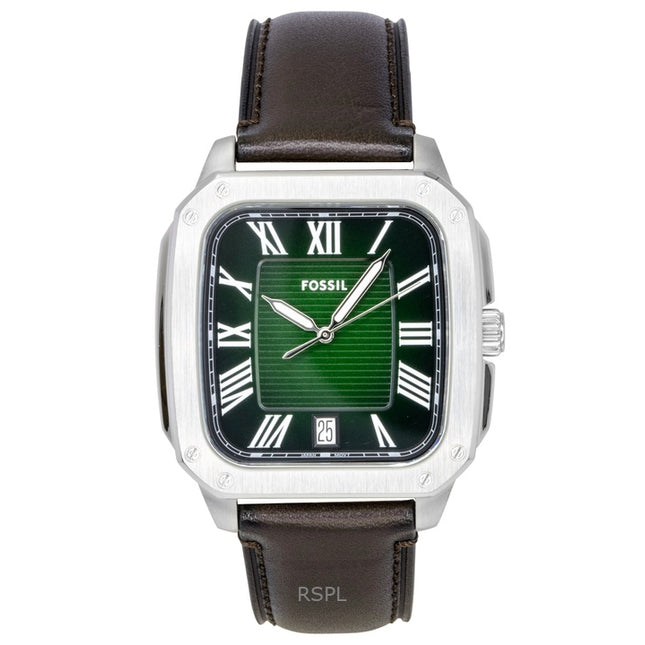 Fossil Crosby Leather Strap Green Dial Quartz FS6150 Men's Watch
