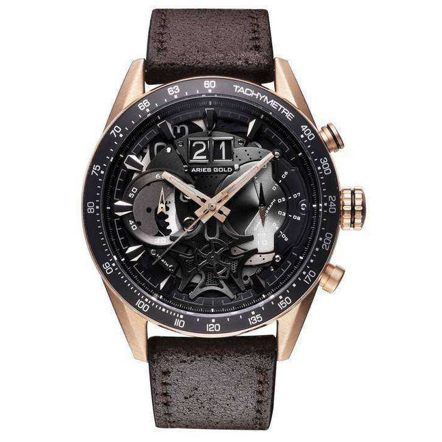 Aries Gold Inspire Jolter Quartz G 7008 RG-BK Men's Watch