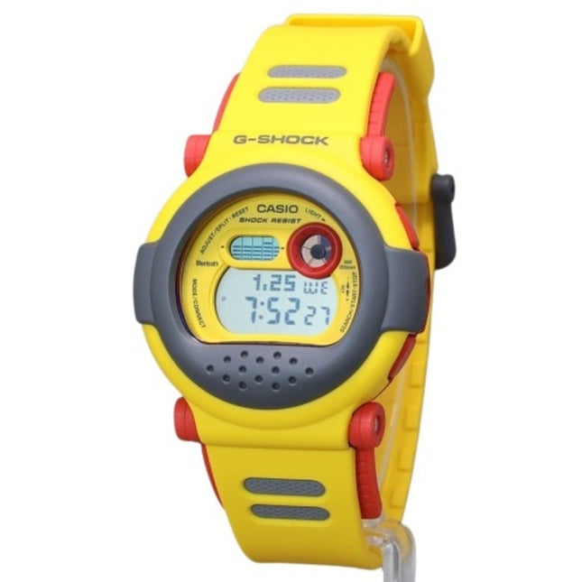 Casio G-Shock Digital Smartphone Link Yellow Resin Strap Quartz G-B001MVE-9 200M Mens Watch With Extra Strap