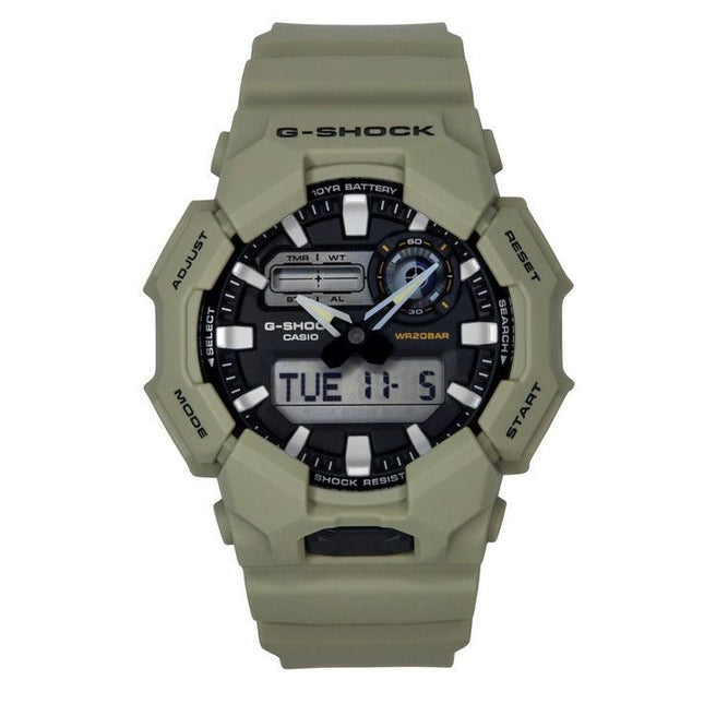 Casio G-Shock Analog Digital Bio-Based Resin Strap Black Dial Quartz GA-010-5A 200M Men's Watch
