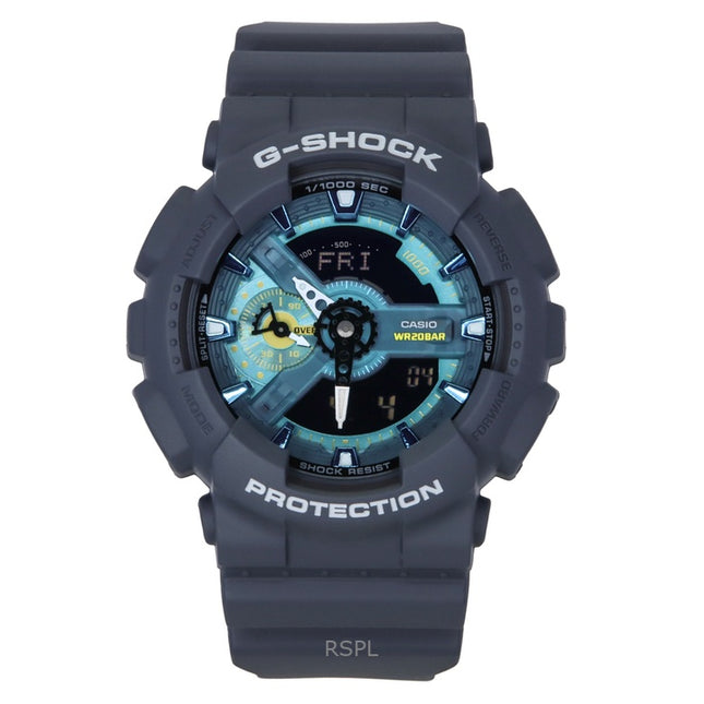 Casio G-Shock Analog Digital Bio-Based Resin Blue Dial Quartz GA-110AS-2A 200M Men's Watch