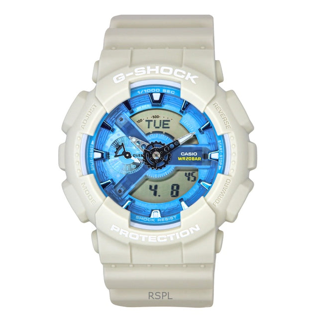 Casio G-Shock Analog Digital Bio-Based Resin Blue Dial Quartz GA-110AS-5A 200M Men's Watch