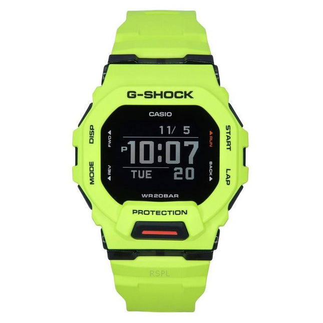 Casio G-Shock G-Squad Digital Smartphone Link Yellow Resin Strap Quartz GBD-200-9 200M Men's Watch