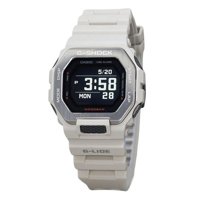 Casio G-Shock G-Lide Digital Smartphone Link Grey Resin Strap Quartz GBX-100-8 200M Men's Watch