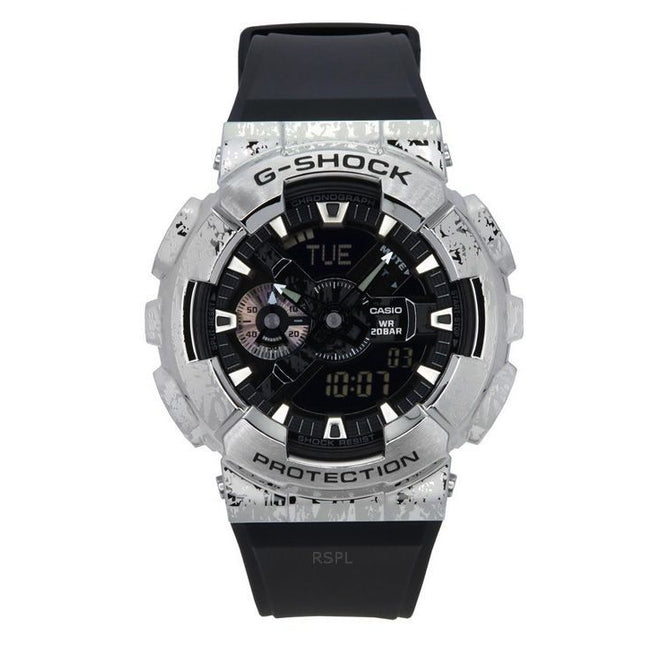 Casio G-Shock G-Steel Analog Digital Grunge Camouflage Resin Strap Black Dial Quartz GM-110GC-1A 200M Men's Watch