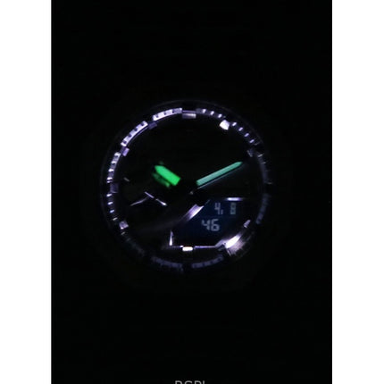 Casio G-Shock G-Steel Fine Metallic Tough Silicone Strap Grey Dial Quartz GM-2100YM-8A 200M Men's Watch