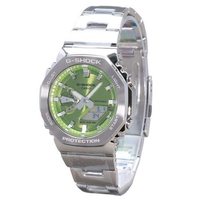Casio G-Shock G-Steel Analog Digital Green Dial Quartz GM-2110D-3A 200M Men's Watch