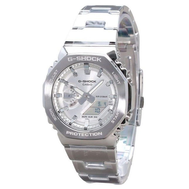 Casio G-Shock G-Steel Analog Digital Silver Dial Quartz GM-2110D-7A 200M Men's Watch