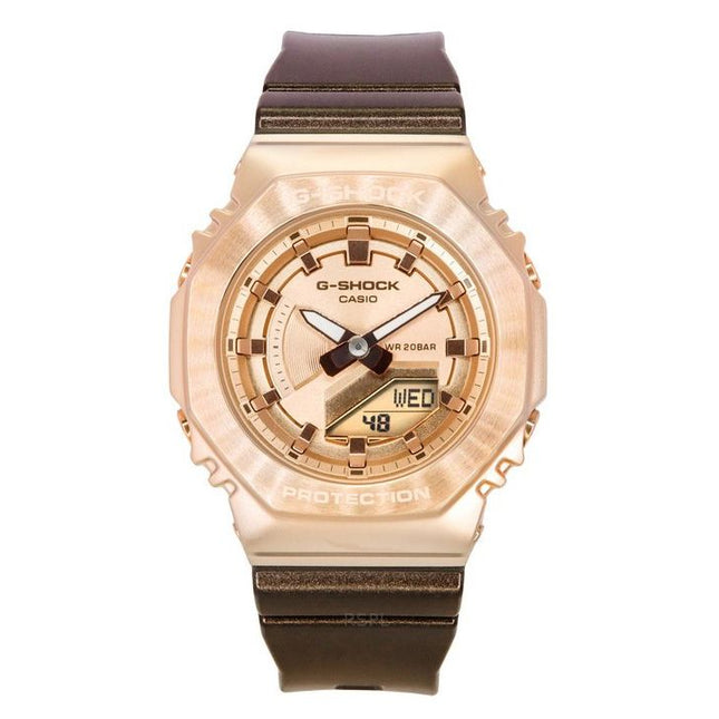 Casio G-Shock Analog Digital Bio-Based Resin Strap Rose Gold Dial Quartz GM-S2100CB-5A 200M Women's Watch