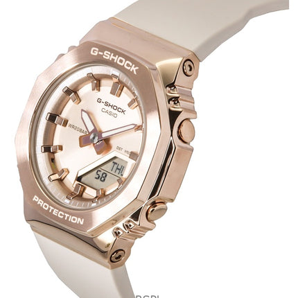 Casio G-Shock Analog Digital Bio-Based Resin Strap Rose Gold Dial Quartz GM-S2110PG-4A 200M Women's Watch