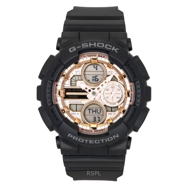 Casio G-Shock Analog Digital Bio-Based Resin Rose Gold Dial Quartz GMA-S140PG-1A 200M Women's Watch