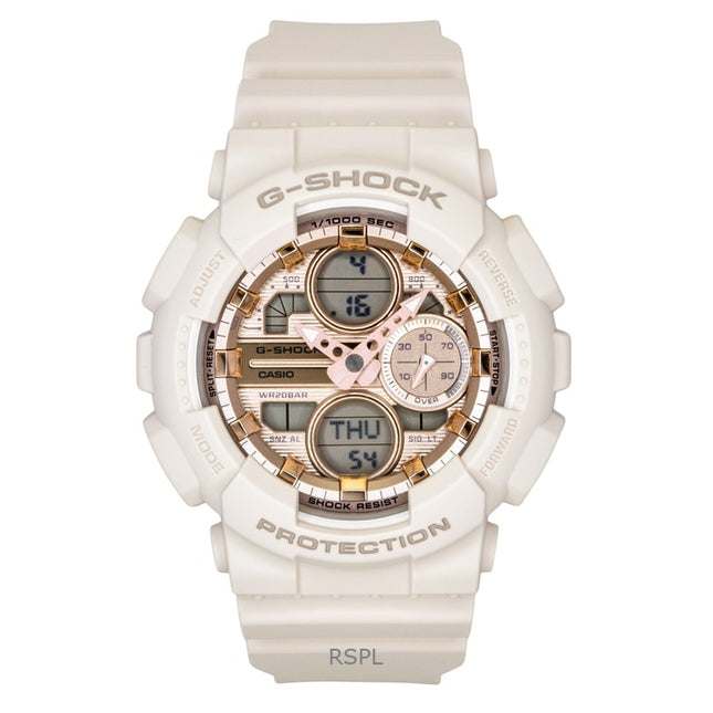 Casio G-Shock Analog Digital Bio-Based Resin Rose Gold Dial Quartz GMA-S140PG-4A 200M Women's Watch