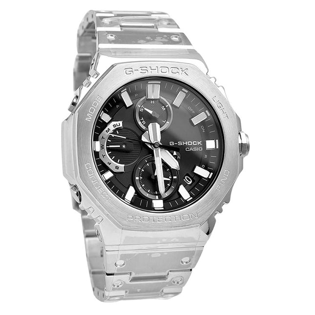 Casio G-Shock Full Metal Analog Chronograph Smartphone Link Black Dial Tough Solar GMC-B2100D-1A 200M Men's Watch